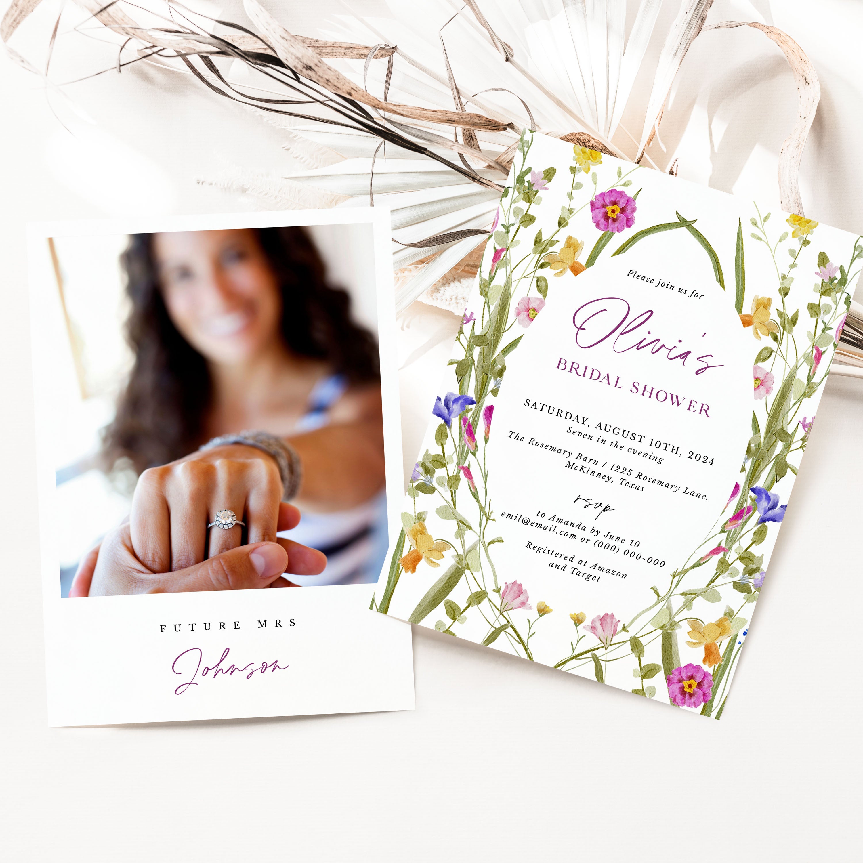 Printable Bridal Shower Invitations & Card Customize Yours Now