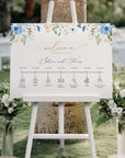 AZZURRA Wedding Timeline Sign Template
