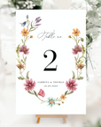 APRIL Wedding Table Numbers Printable