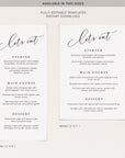 ELLA Wedding Menu Template