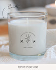ZINNIA Botanical Wedding Logo with Initials