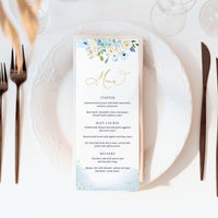 AZZURRA Wedding Menu Template