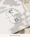 CAROLINE Wedding Logo with initials
