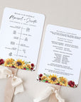 RUBY Wedding Program Fan Template