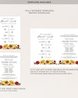 RUBY Wedding Program Fan Template