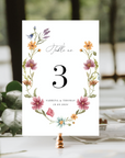 APRIL Wedding Table Numbers Printable