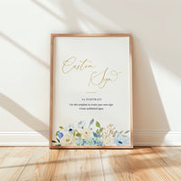 AZZURRA Small Wedding Sign Template