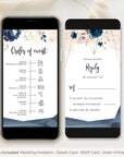Antea | Blush Navy Electronic Wedding Invitation