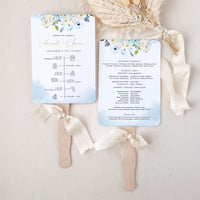 AZZURRA Wedding Ceremony Program Fans Template