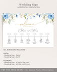 AZZURRA Wedding Timeline Sign Template