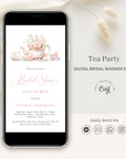 Tea Party Bridal Shower Digital Invitation