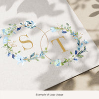 AZZURRA Floral Wedding Logo Template