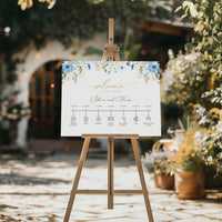 AZZURRA Wedding Timeline Sign Template