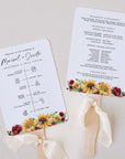RUBY Wedding Program Fan Template