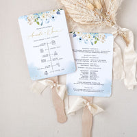 AZZURRA Wedding Ceremony Program Fans Template