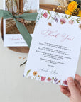 APRIL Floral Wedding Thank You Card Printable