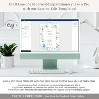 AZZURRA Dusty Blue Save the Date Template