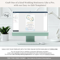 Azzurra | Dusty Blue Electronic Wedding Invitation