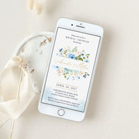 Azzurra | Light Blue Bridal Shower Invitation Evite