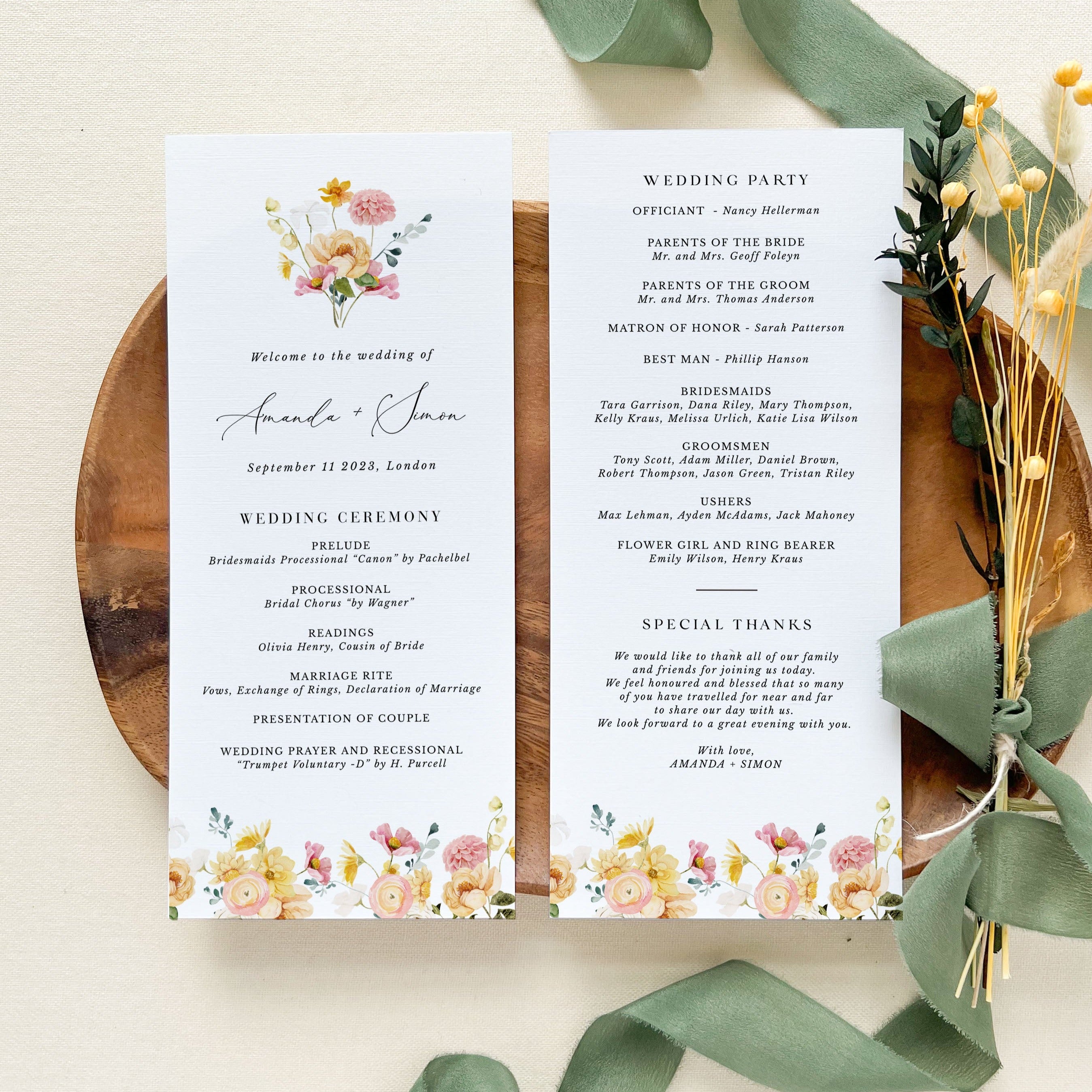 Cardstock Wedding Program Template How To Make The Perfect Wedding