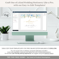 AZZURRA Wedding Ceremony Sign Template