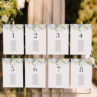 AZZURRA wedding Seating Cards Template