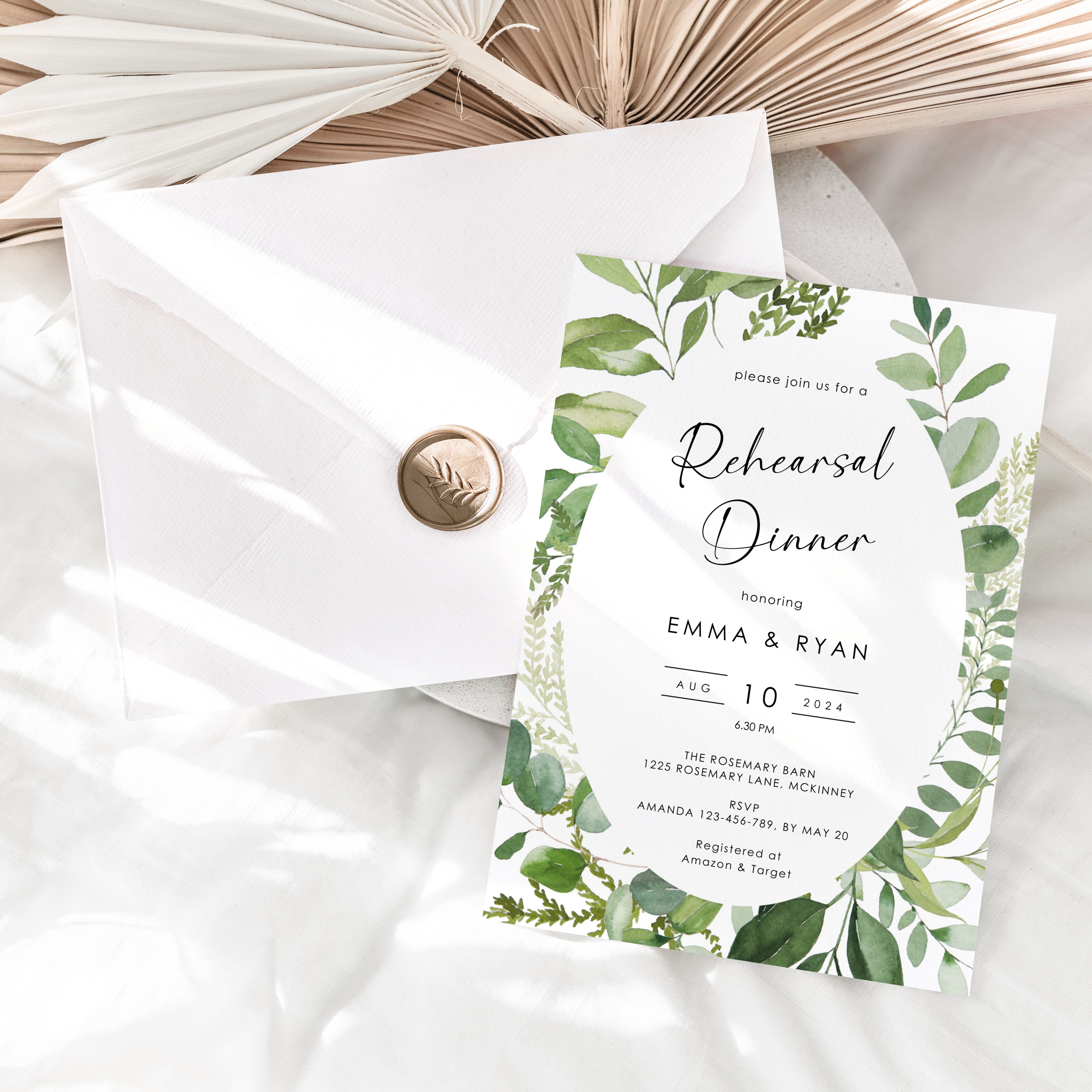 Rustic Rehearsal Dinner Invitation Template – Creative Things Studio