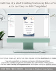 Antea | Blush Navy Electronic Wedding Invitation