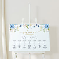 AZZURRA Wedding Timeline Sign Template