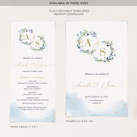 AZZURRA Wedding Program Template