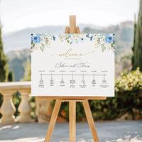 AZZURRA Wedding Timeline Sign Template