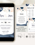 Antea | Blush Navy Electronic Wedding Invitation