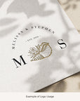 SEASHELL Coastal Wedding Monogram