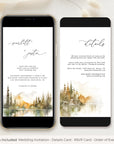 ARNA Fall Mountain Wedding Invitation Digital