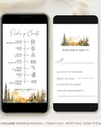 ARNA Fall Mountain Wedding Invitation Digital
