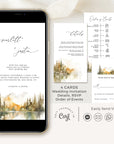ARNA Fall Mountain Wedding Invitation Digital