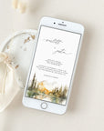 ARNA Fall Mountain Wedding Invitation Digital