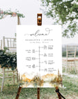 ARNA Fall Mountain Wedding Order of Event Sign Printable
