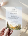 ARNA Fall Mountain Wedding Table Menu Cards