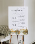 ARNA Fall Mountain Wedding Order of Event Sign Printable