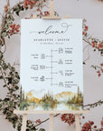 ARNA Fall Mountain Wedding Order of Event Sign Printable