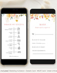 JUNE Flower Wedding Invitation Digital with Rsvp