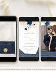 ANTEA Blush & Navy Animated Save the Date Video Template