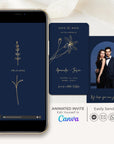 GIGLIOLA Navy & Gold Save the Date Video Template