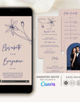 GIGLIOLA Blush & Navy Wedding Invitation Video Template