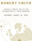 White & Gold Passport Wedding Invitation Video Template