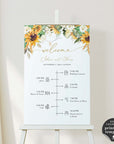 Marisol | Sunflowers Order of the Day Wedding Sign Template