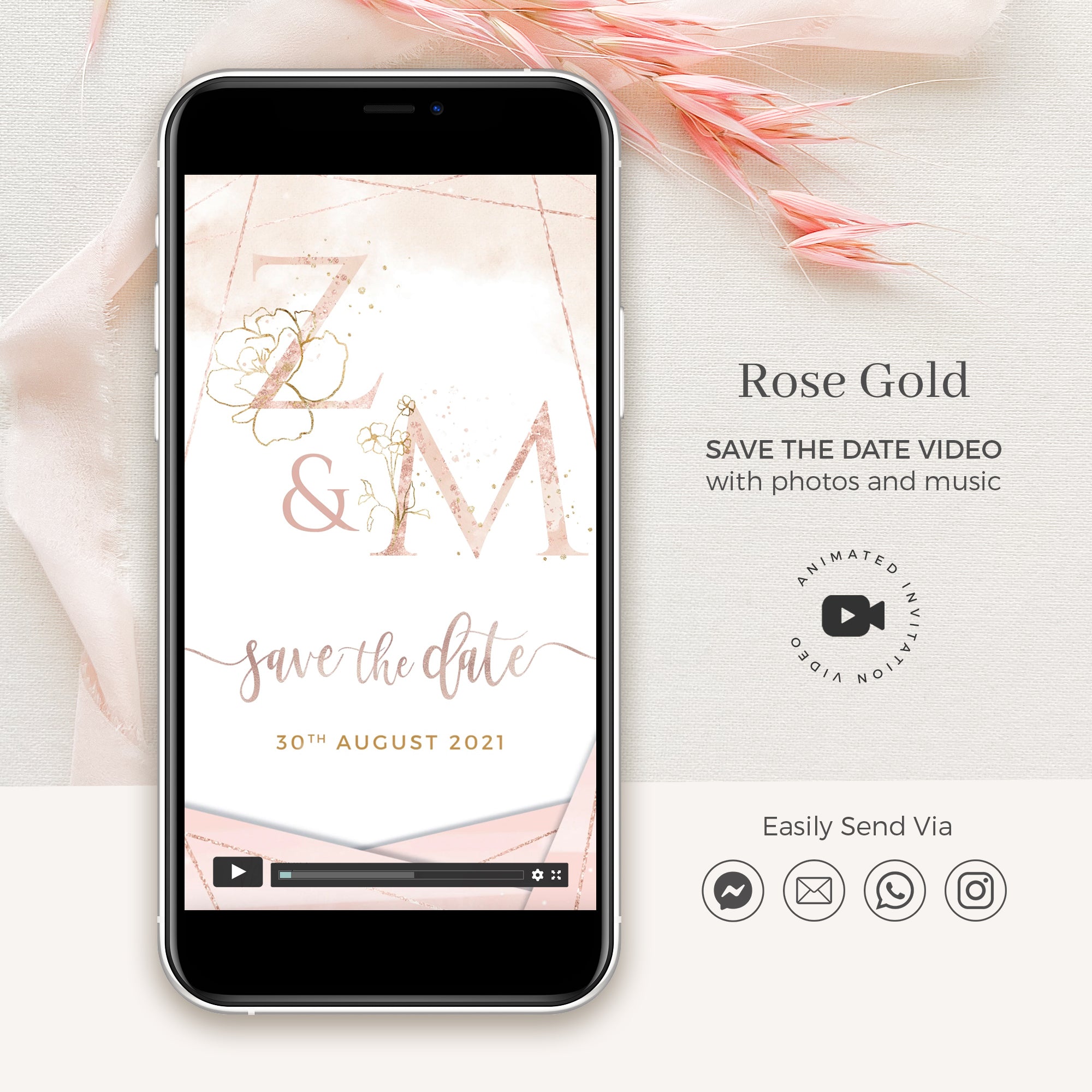 Aurora | Rose Gold Save the Date Video