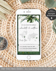 PALMA Tropical Wedding Boarding Pass Save the Date Digital