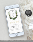 PALMA Tropical Save the Date Card Digital Invite
